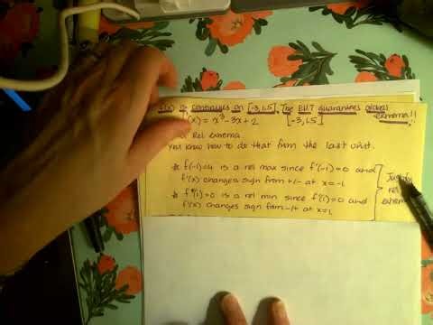 Extreme value theorem and finding global extrema