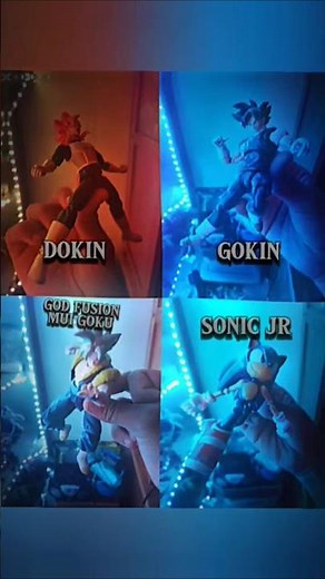 Gokin VS Dokin Vs God Fusion mui Goku Vs Sonic Jr #figures #actionfigures #series #edit #teggib
