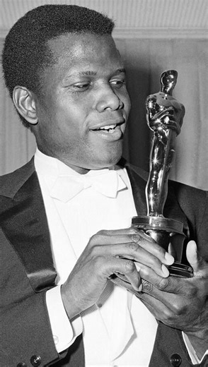 Anne Bancroft presenting Sidney Poitier with the Academy Award for Best Actor for his performance in Lillies of The Field, 1964 Poitier became the first Black man to win Best Actor, he has also been the first nominee for his role in The Defiant Ones (1958). The other nominees were Albert Finney for “Tom Jones,” Richard Harris for “This Sporting Life,” Rex Harrison for “Cleopatra,” and Paul Newman for “Hud.” | Old Hollywood