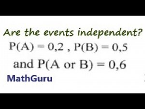 Probability : Independent Events | Example 1