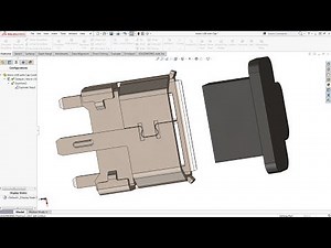 SolidWorks Master Modeling: Splitting up a Micro USB Connector