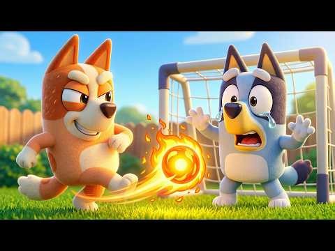 Bluey’s Extreme Soccer Match ⚽🔥| Superhero Soccer Skills | Bluey Funny Animation