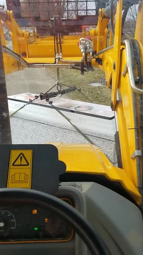 Grave Digger Using Backhoe for Burial | Cemetery Vault Set