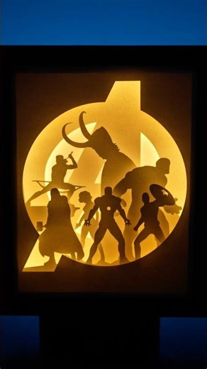Avengers DIY Lightbox 💡 #avengers #marvel #papercraft