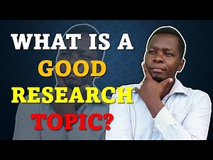 How to develop a good research topic/title as a student