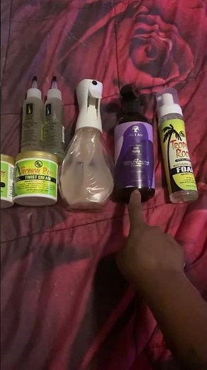 These are all the products that I use when retwisting my locs ..