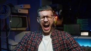 Angry Hacker Portrait Irritated Programmer Looking Stock Footage Video (100% Royalty-free) 1084056277 | Shutterstock