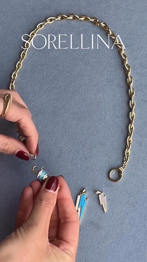 The La Mano Hand Clasp adds a distinctive touch to any chain. Wear it alone or with one of our colorful pendants. | Sorellina