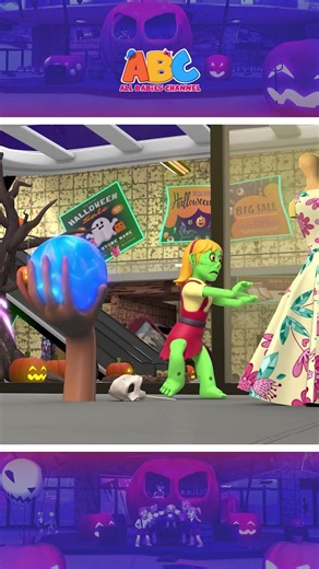 Funny Zombies at Mega Mall! #shorts #kidssongs #halloween