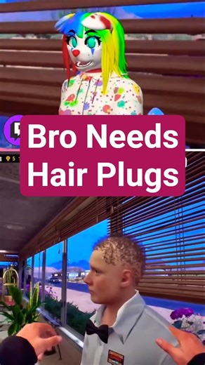 Streamer ROASTS Waiter NPC's CRAZY Hair