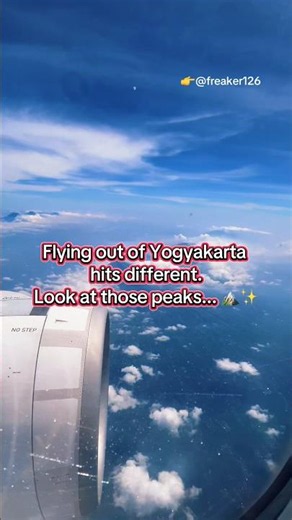 ASMR RAW Sounds (White Noise) Flying over Java Volcanoes 🌋 Footage Plane View