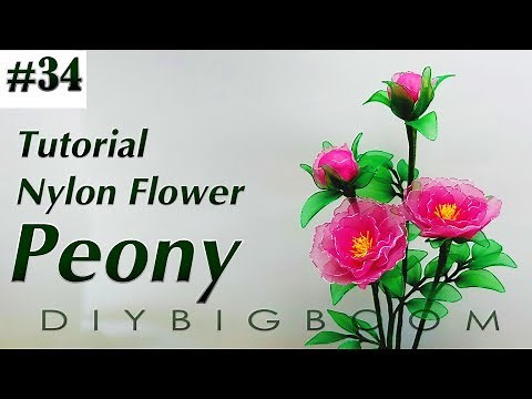 Nylon stocking flowers tutorial #34, How to make nylon stocking flower step by step
