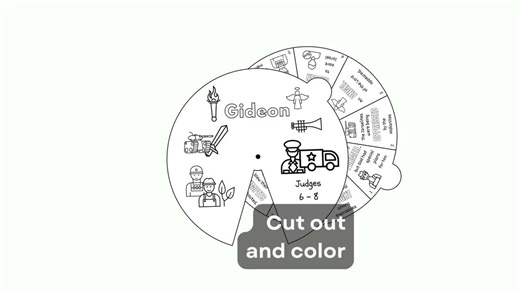 Gideon Coloring Wheel, Printable Sunday School Craft, Bible Story Activity, Gideon Craft for Preschool and Kids - Etsy UK