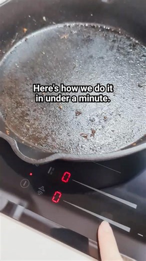 How to clean cast iron cookware #kitchentips