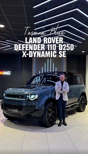 Superb Bespoke Features and Excellent Factory Specification 🔵 2025 25 Land Rover Defender 110 3.0 D250 X-Dynamic SE Live Priced at £74,990 - Buy & Reserve Online - Contact Richard on 07919161818 or Business WhatsApp us on 07724101010 📲 Finished in the highly distinctive Tasman Blue, this Defender 110 is further enhanced by the Extended Black Exterior Pack Detailing, 22" Black Alloys, Contrasting Black Roof, Gloss Black Rear Spoiler, Gloss Black Spare Wheel Cover, Front & Rear Mudflaps, Darkene