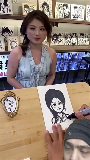 cute Korean 🇰🇷 girl 👩🏻‍🦰 sketch portrait painting #sketch #drawing #shorts