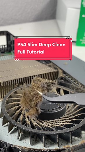 Full PS4 Slim deep clean tutorial. #satisfying #cleaning #deepclean #cleantok