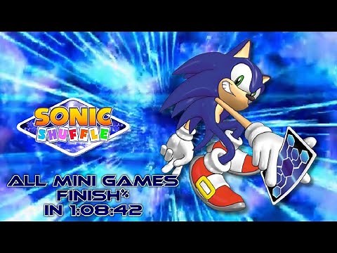 Sonic Shuffle (Dreamcast) ✪ All Mini Games - Finish% Speedrun in 1:08:42