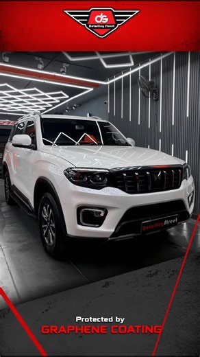 Detailing Street on Instagram: "Scorpio-N sealed with Graphene power. Gloss that lasts. Protection that dominates. ✨💪 #ScorpioN #GrapheneCoating #CarProtection #DeepGloss #suvdétailing"