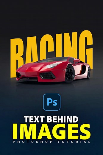 How to Put Text Behind Images in #Photoshop