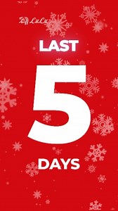 1, 2, 3, 4, 5 The countdown is on! ⏳ LuLu Winter Sale is wrapping up soon & so should you, in our cozy winter collection! 🧣🧥👜👶👠👞 Hurry! This offer is valid until 4th January 2025! ❄️⏰ Don't let the cold stop you. Shop now! | LuLu Hypermarket