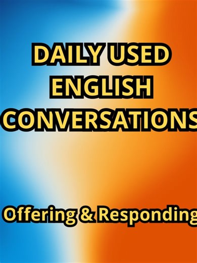 Offering & Responding in English | Essential Daily Conversation Phrases Learn essential English phrases for offering help and responding politely in everyday conversations. Improve your fluency, confidence, and communication skills. Knowing how to offer help and respond politely in English is essential for natural, confident communication. Whether you’re at work, with friends, or in social situations, mastering these everyday expressions will help you sound more fluent and professional. In this 