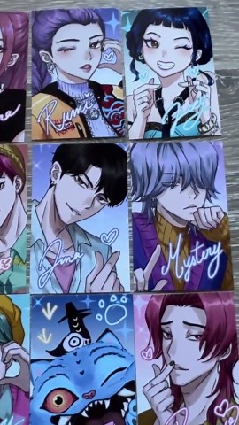 Kpop Demon Hunters Saja Boys Huntrix Rumi Mira Zoey Jinu Mystery Baby Romance Abby Photocard Mini Print Derpy Tiger - Etsy