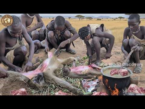 Inside Hadzabe Tribe: Baboon Hunt & Traditional African Cooking