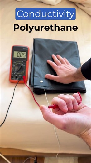 we put all three grounding sheet types under the multimeter