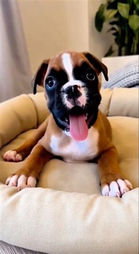 This Happy Boxer Puppy’s Tiny Barks Will Instantly Make You Smile 🐶💕 #boxerpuppy #boxerdog
