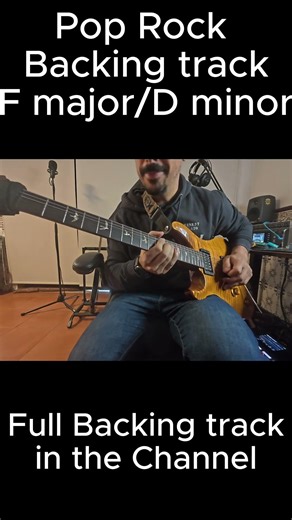 Pop Rock Guitar Solo in F major/D Minor PT1 🎸 #backingtrack #guitarjam #guitar #guitarbackingtrack