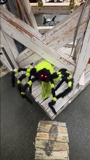 2026 Green Jumping Spider Animated Animatronic Review Spirit Halloween Store
