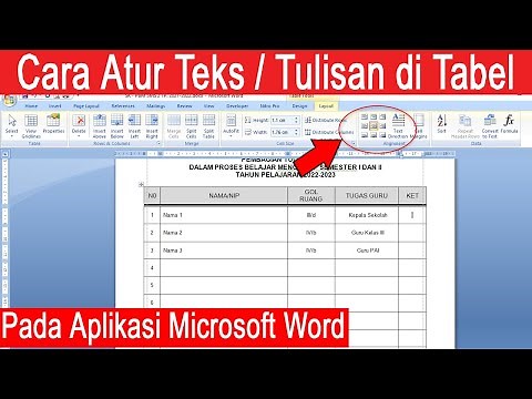 Cara Mengatur Posisi Tulisan Pada Tabel di Microsoft Word