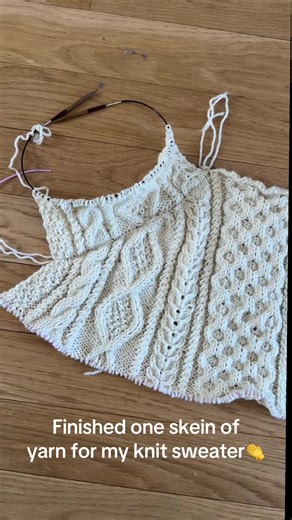 All jokes I love the process. Pattern is the Frøya sweater by Ingrid Dyb🧶 #knitting #knittok #cableknitsweater #knitwear #knitsweater