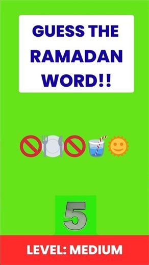Ramadan Emoji Challenge 🌙 Level Medium