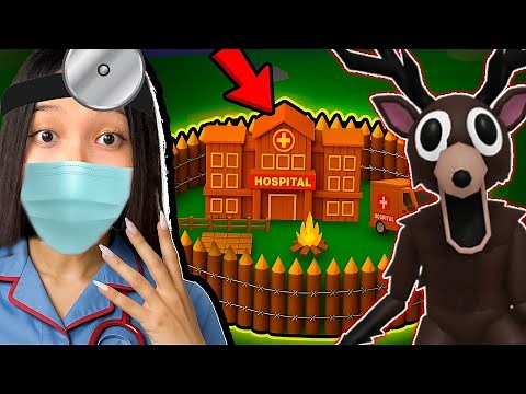 Building a HOSPITAL BASE In 99 NIGHTS IN THE FOREST! (Roblox)