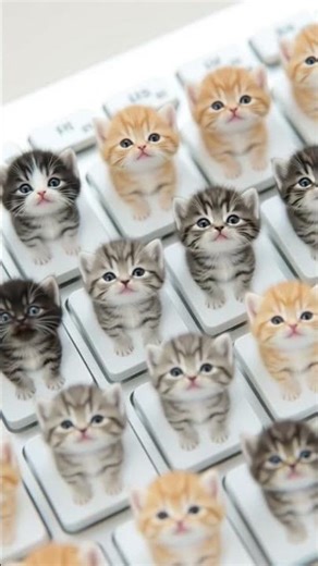 Kittens keyboard #cute #funny #love #care #kitten #keyboard