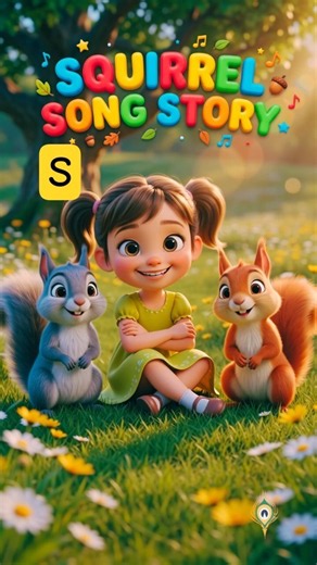 #squirrel Song Cute #3danimation & #nurseryrhymes Rhymes for #toddlersongs | Learn the #alphabet S