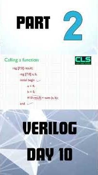 Verilog Course Day 10 | Master Functions and Tasks