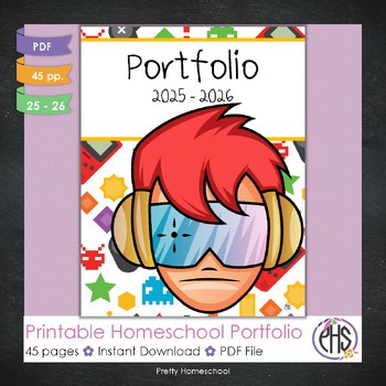 Printable Homeschool Portfolio 2025–2026 / End-of-the-Year Homeschool Report