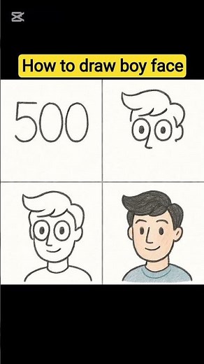 How to Draw a Boy Face Step by Step | Easy Drawing in 4 Steps