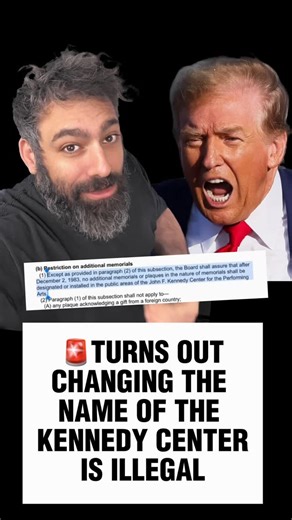 CALL TO ACTIVISM on Instagram: "🚨UPDATE: It is ILLEGAL for The Kennedy Center board to rename the John F. Kennedy Center. Its name is fixed in U.S. law - 20 U.S.C. § 76(i) and requires an act of Congress. They must be sued. Trump’s name doesn’t belong anywhere near history. #trumpisguilty #sharethis #lockhimup #project2025 #stoptrump nevertrump politicalmemes"