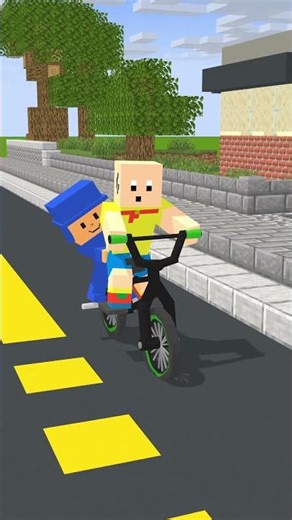 POCOYO Y LA BICI #shorts #minecraft #robux #roblox #pocoyo