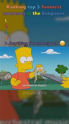 Ranking top 5 funniest moments of the Simpsons! #simpsons