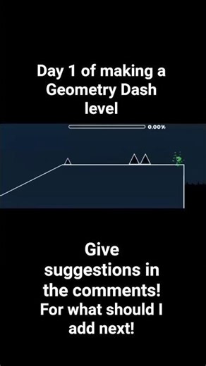 Day 1 of making a Geometry Dash level #geometrydash#geometrydashlevel