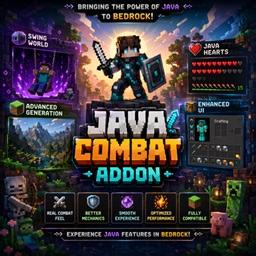 Java Combat Addon (Bedrock) – PvP, UI & Mechanics Overhaul