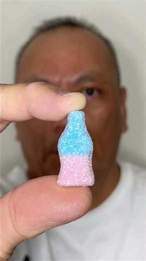 👂ASMR GUSTAF’S SOUR BUBBLEGUM BOTTLE GUMMY CANDY EATING SOUNDS👂#shorts #asmr