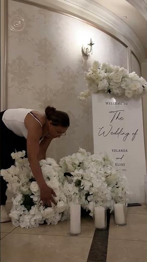 How to Style a Wedding Welcome Sign with Romantic Florals
