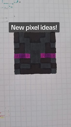 Minecraft Enderman Head Pixel Art Ideas