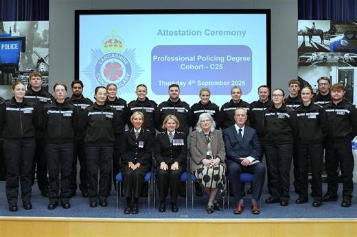 Lancashire Police welcome 16 new officers at special ceremony